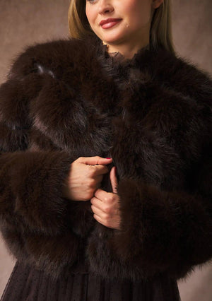 Paula short faux fur jacket - Y168