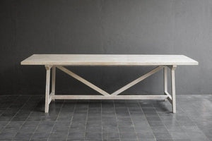Farm Table in Lightened Teak-Blue Hand Home