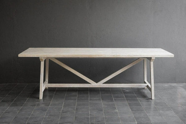 Farm Table in Lightened Teak-Blue Hand Home