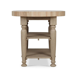 Farmhouse Butcher Block Kitchen Island-Blue Hand Home