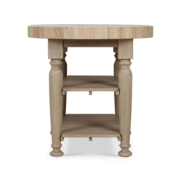 Farmhouse Butcher Block Kitchen Island-Blue Hand Home