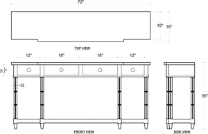 Farringdon Large Console-Blue Hand Home