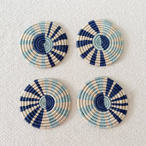 Nzera Coaster Set-Blue Hand Home