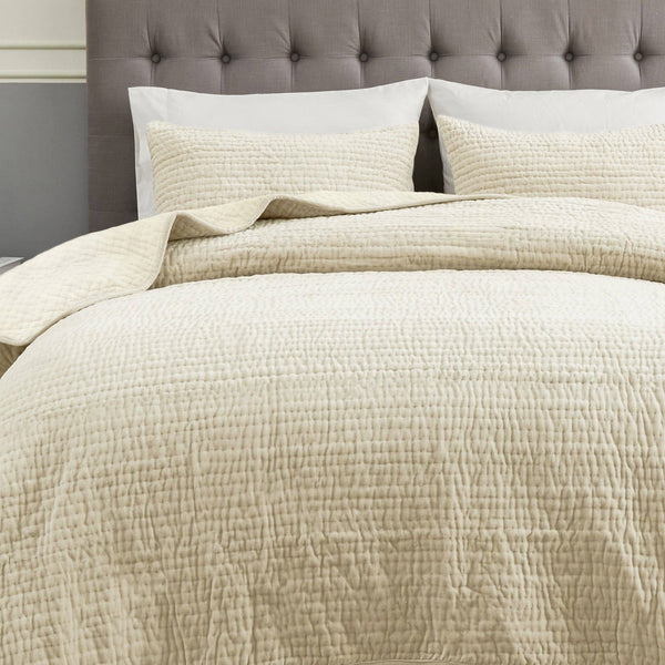 Tamara Velvet Quilt Set-Blue Hand Home