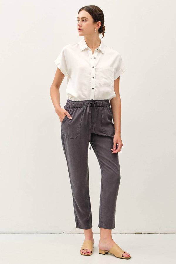 THE LARA TENCEL ANKLE PANTS-Blue Hand Home