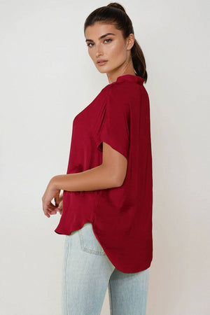 Drop Shoulder Regular Blouse - F-Blue Hand Home