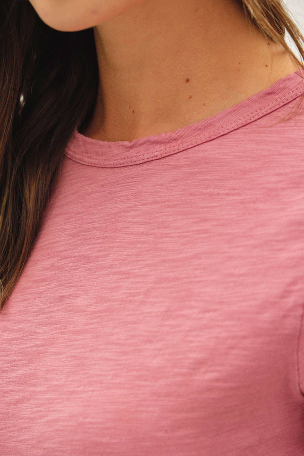 New Shade-Garment Dyed Cotton Slub Tee