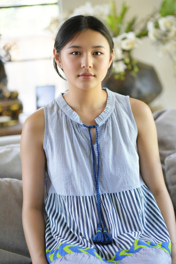 Audrey Handloom Maxi Dress Multi-Blue Hand Home