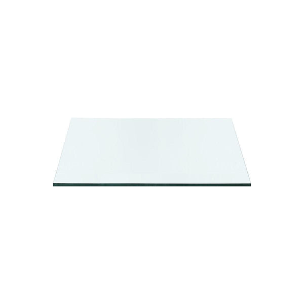Fedor 2-Drawer Side Table, Glass Top, Clear-Blue Hand Home
