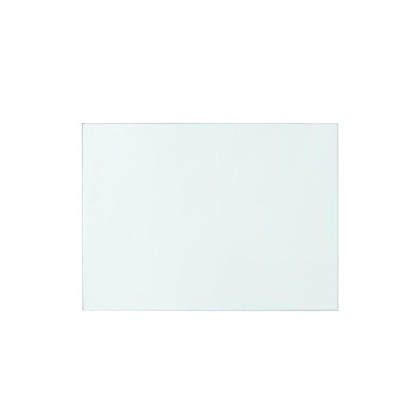 Fedor 2-Drawer Side Table, Glass Top, Clear-Blue Hand Home