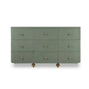 Fenchurch 9 Drawer Linen Wrapped Dresser-Blue Hand Home