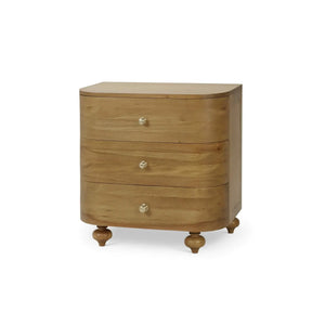 Fenchurch Solid Wood Bedside Table-Blue Hand Home