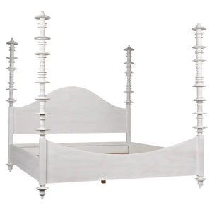 Ferret Bed, Eastern King, White Wash by Noir-Blue Hand Home