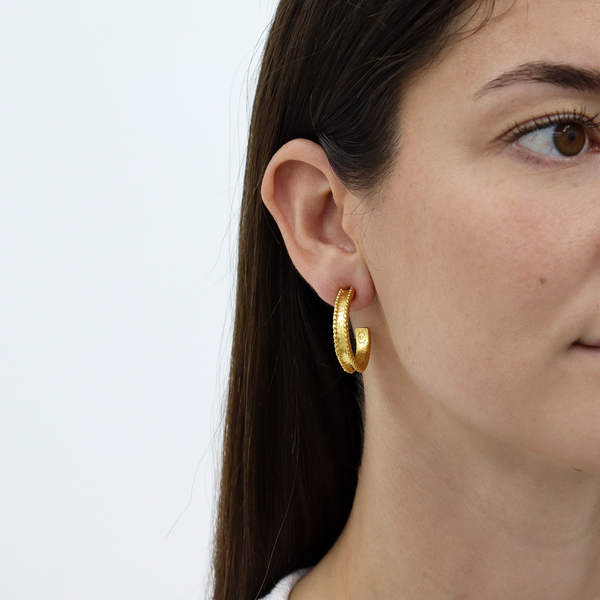 Dotty Hoop Earrings-Blue Hand Home