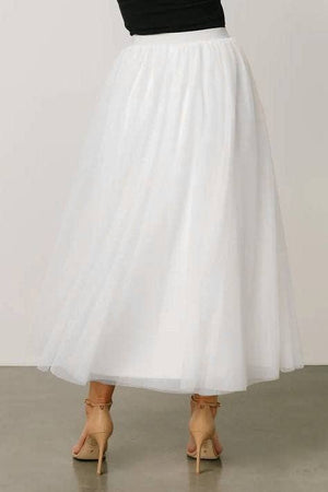 20 Colors Ethereal Flowy Elastic Waist Pleated Tulle Skirt