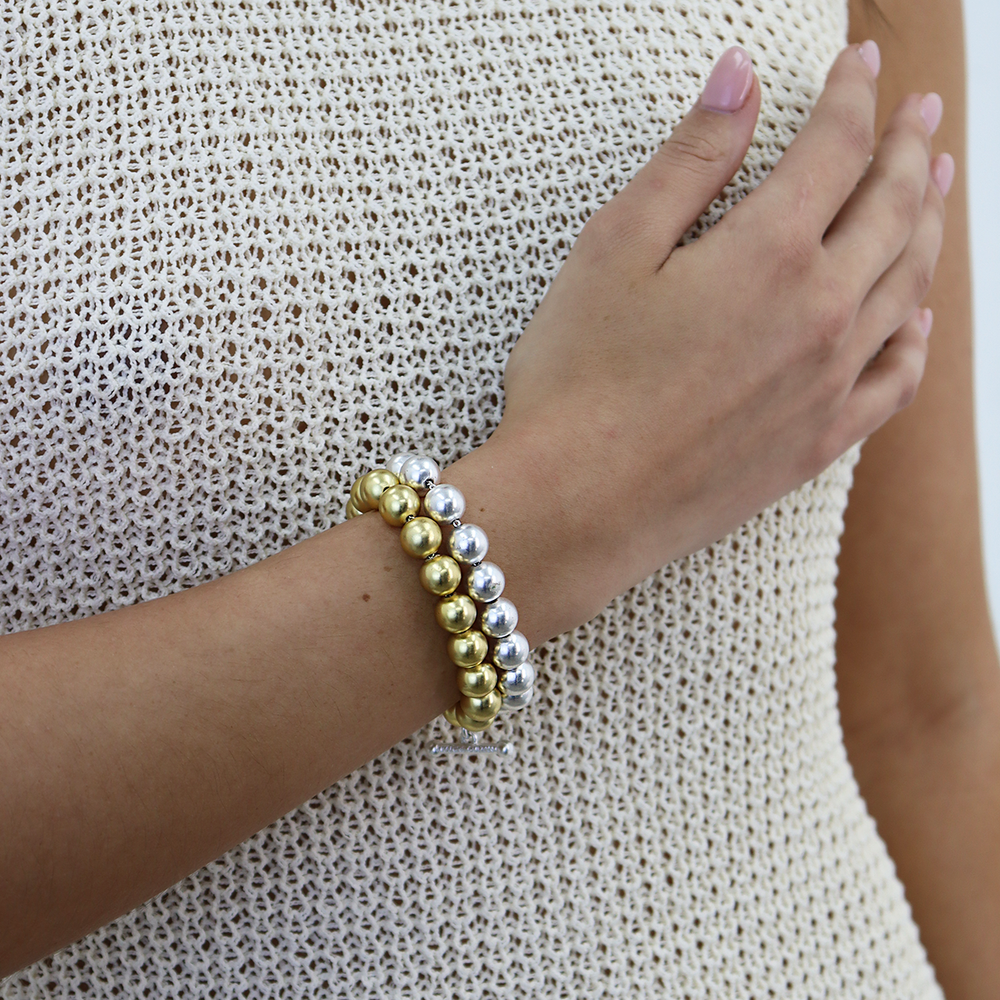 Trendy Beaded Chain Bracelet for Layering-Blue Hand Home