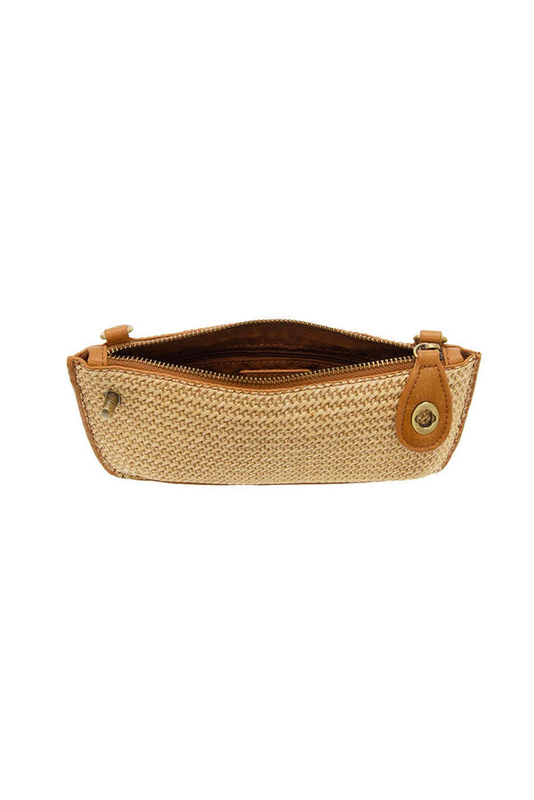 Straw Mini Wristlet Crossbody-Blue Hand Home