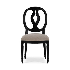 Fiona Dining Chair w/ Upholstered Seat-Blue Hand Home