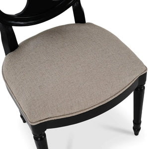 Fiona Dining Chair w/ Upholstered Seat-Blue Hand Home