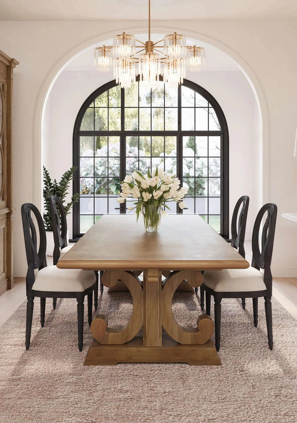 Fiona Dining Chair w/ Upholstered Seat-Blue Hand Home