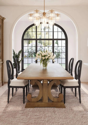 Fiona Dining Chair w/ Upholstered Seat-Blue Hand Home