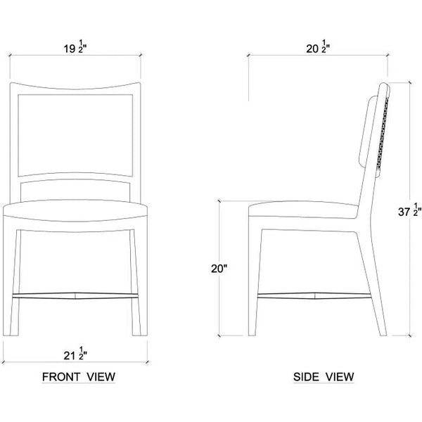 Bramble Fitzrovia Dining Chair In Straw Wash W/ Arctic White Performance Fabric & White Rattan-Bramble-Blue Hand Home