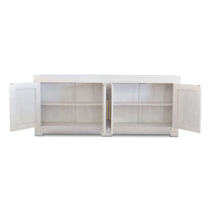 Fleet 4 Door Sideboard w/ Rattan-Blue Hand Home