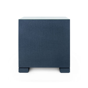 Frances 2-Drawer Side Table with Protective Glass Top