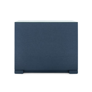 Frances 6-Drawer with Glass Top, Deep Navy