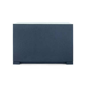 Frances Extra Large 6-Drawer with Glass Top, Deep Navy