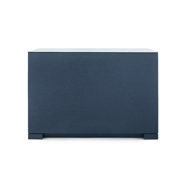 Frances Extra Large 6-Drawer with Glass Top, Deep Navy