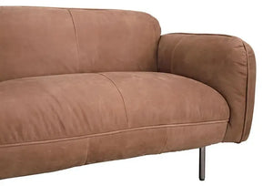 Franklin Sofa, Coris Brown Leather-Noir Furniture-Blue Hand Home