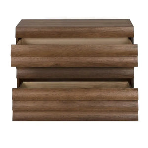 Frederico Three-Drawer Console Table in Rich Dark Walnut-Noir Furniture-Blue Hand Home