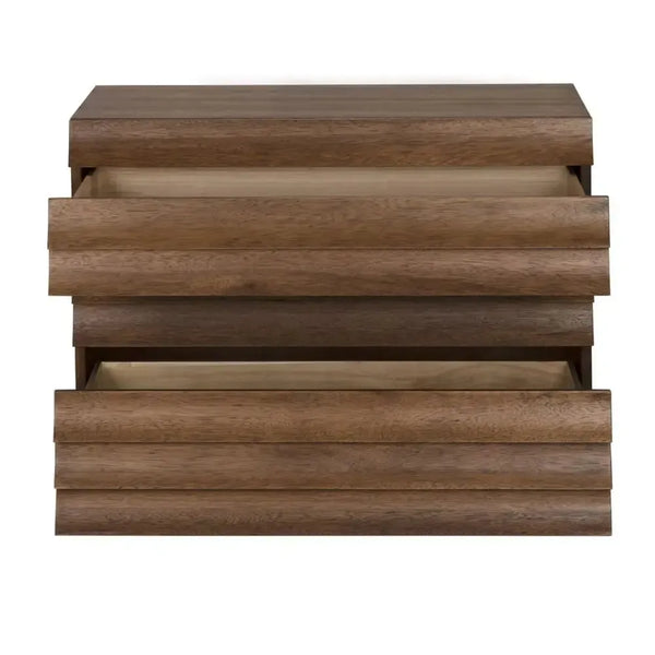 Frederico Three-Drawer Console Table in Rich Dark Walnut-Noir Furniture-Blue Hand Home