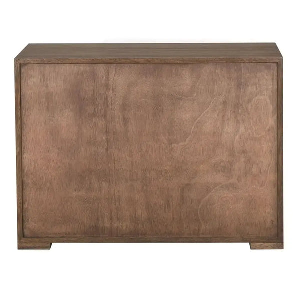 Frederico Three-Drawer Console Table in Rich Dark Walnut-Noir Furniture-Blue Hand Home