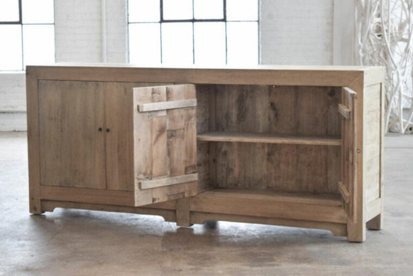 Gansu Buffet in Salvaged Wood-Blue Hand Home