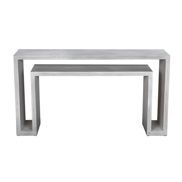 Caine Console, White Wash-Noir Furniture-Blue Hand Home