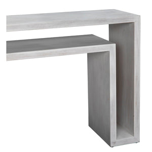 Caine Console, White Wash-Noir Furniture-Blue Hand Home