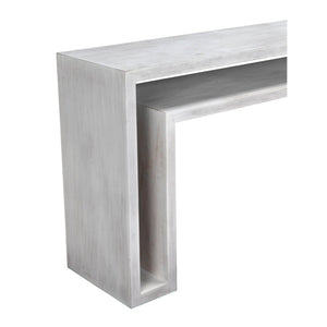 Caine Console, White Wash-Noir Furniture-Blue Hand Home