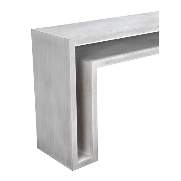 Caine Console, White Wash-Noir Furniture-Blue Hand Home