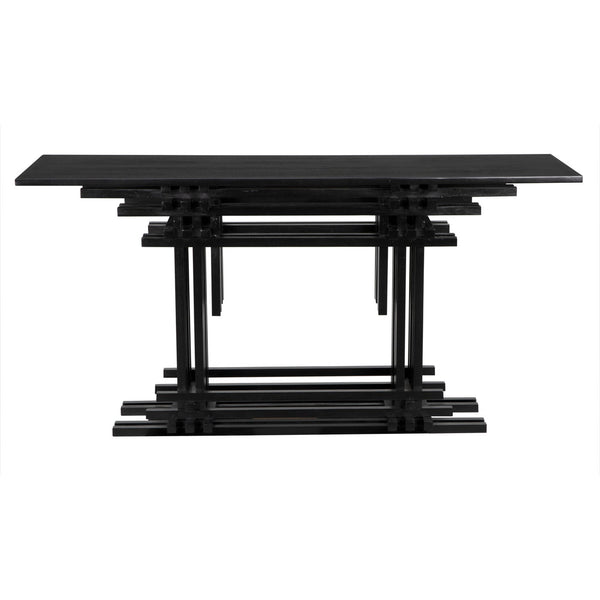 Loyd Console, Hand Rubbed Black-Noir Furniture-Blue Hand Home