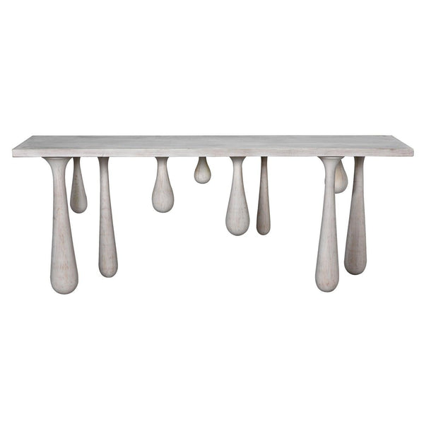 Drop Console, White Wash-Noir Furniture-Blue Hand Home