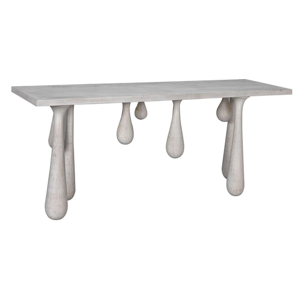 Drop Console, White Wash-Noir Furniture-Blue Hand Home