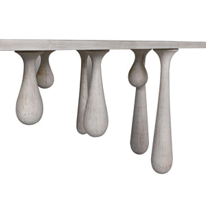 Drop Console, White Wash-Noir Furniture-Blue Hand Home