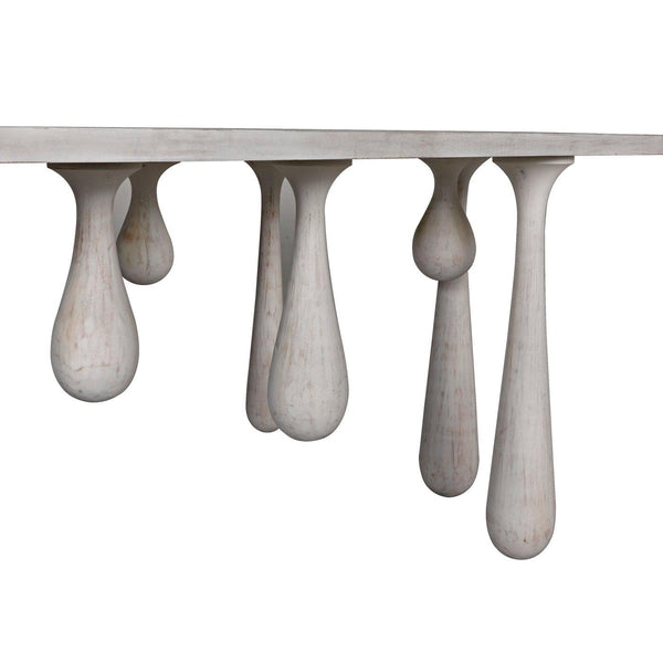 Drop Console, White Wash-Noir Furniture-Blue Hand Home