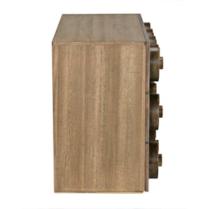Lego Sideboard with 3 Drawers, Washed Walnut-Noir Furniture-Blue Hand Home
