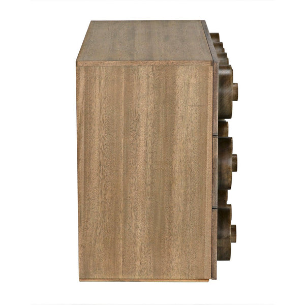 Lego Sideboard with 3 Drawers, Washed Walnut-Noir Furniture-Blue Hand Home
