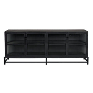 Chandler 4 Door Sideboard, Black Steel-Noir Furniture-Blue Hand Home