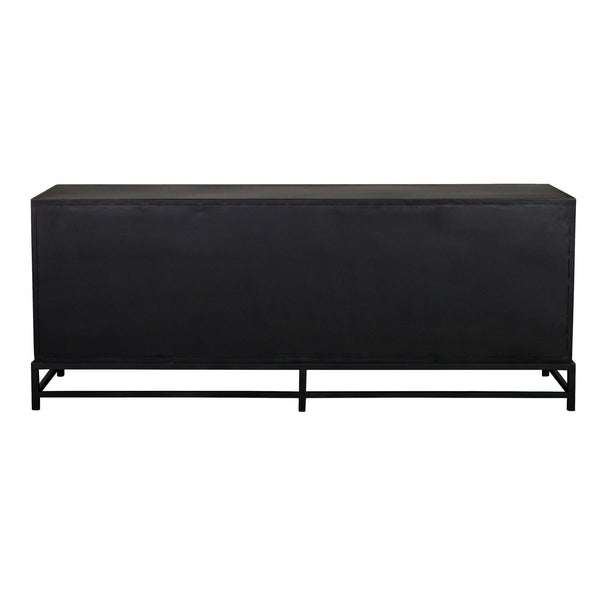 Chandler 4 Door Sideboard, Black Steel-Noir Furniture-Blue Hand Home