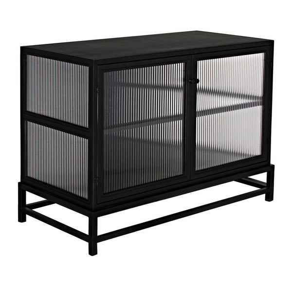 Chandler 2 Door Sideboard, Black Steel-Noir Furniture-Blue Hand Home